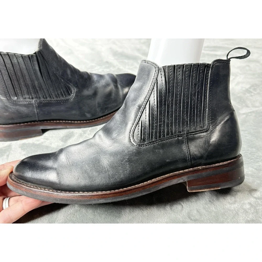 L.L. Bean Signature Boots Mens Size‎ 10.5 Black Leather Chelsea Pull On